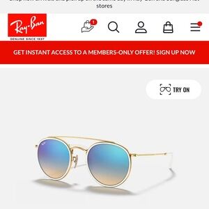 Ray Ban Round Double Bridge Blue!